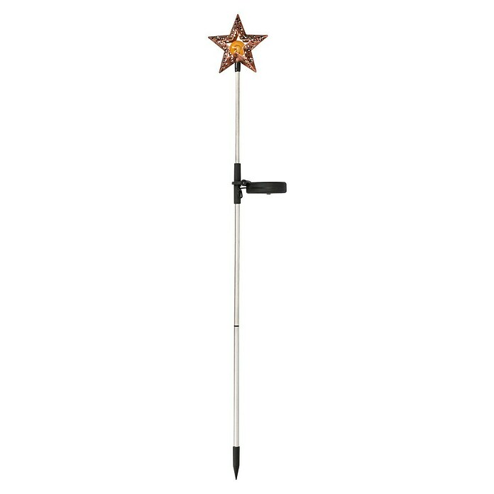 BAUHAUS Solar-Dekoleuchte Stern (0,12 W, L x B x H: 8,5 x 6 x 82 cm, Schwarz, IP44) | BAUHAUS