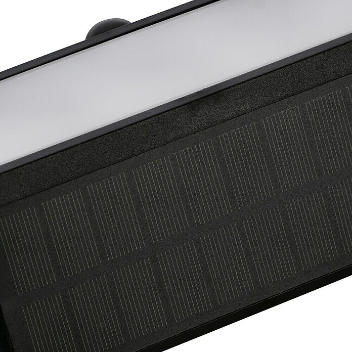 Lavida Solar-Außenwandleuchte (5 W, L x B x H: 25 x 12 x 6,5 cm, Schwarz, IP54, 500 lm) | BAUHAUS