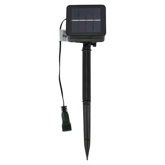BAUHAUS LED-Solar-Lichterkette Bubble - Innen, 6,9 m, Mehrfarbig - Solarpanel mit Erdspieß zur Verwendung mit Gartenleuchten, umweltfreundlich und energieeffizient.