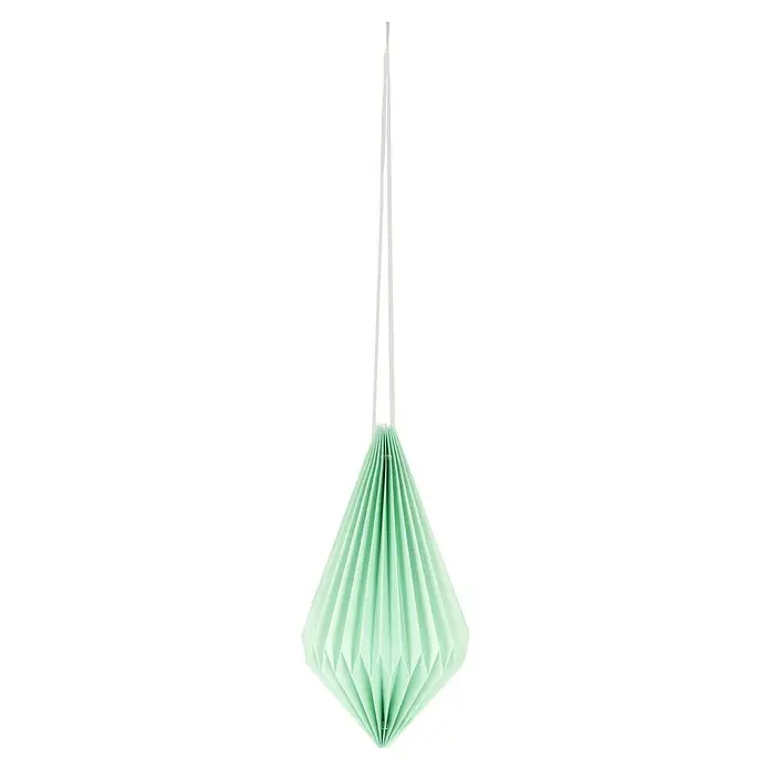 Starlux Hängelampe Laterne - L x B x H: 25 x 25 x 40 cm, Grün - Eine mintgrüne Papierlaterne hängt an einer durchsichtigen Schnur. Das dekorative Lichtobjekt sorgt für eine stimmungsvolle Atmosphäre.