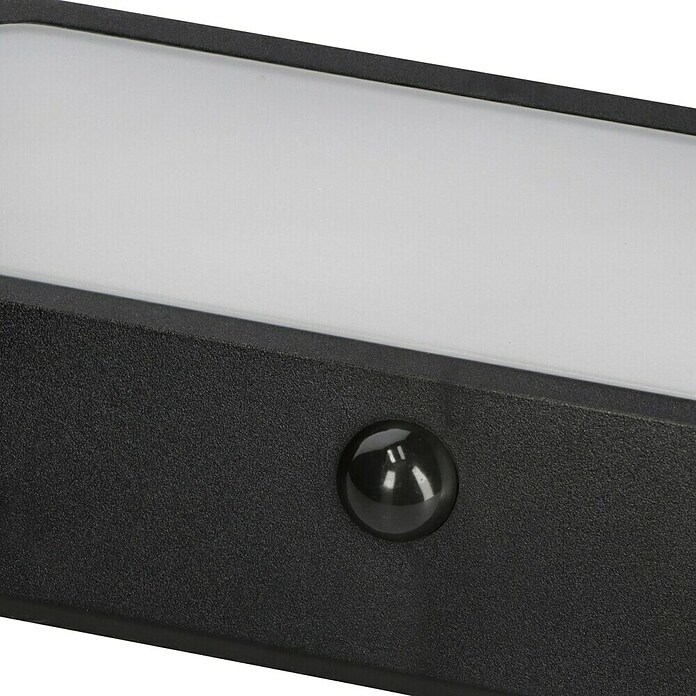 Lavida Solar-Außenwandleuchte (5 W, L x B x H: 25 x 12 x 6,5 cm, Schwarz, IP54, 500 lm) | BAUHAUS