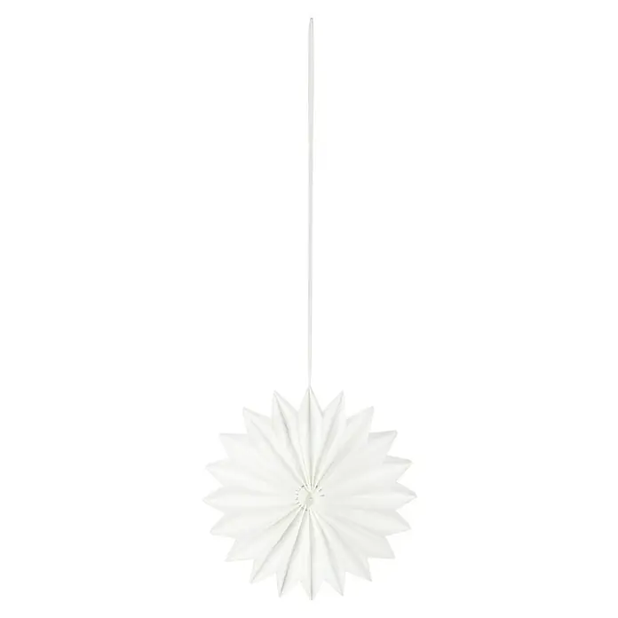 BAUHAUS Hängelampe Sonne - Durchmesser: 32 cm, Weiß, IP44 - Die Papierstern-Hängeleuchte ist ein eleganter Hingucker. Sie ist in Weiß gehalten und sorgt für ein harmonisches und stimmungsvolles Licht im Raum.