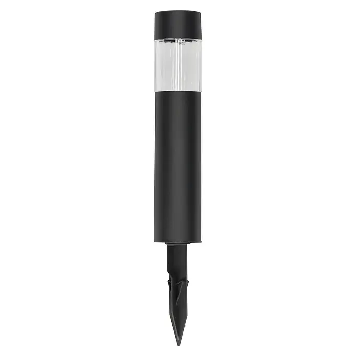 BAUHAUS Solarleuchten-Set Mini - L x B x H: 4,7 mm x 4,7 cm x 33,5 mm, Anthrazit, IP44 - Ein Solar-Gartenlicht mit einem schwarzen Gehäuse und einem klaren Lampenschirm. Die Lampe hat einen Erdspieß zur einfachen Installation.