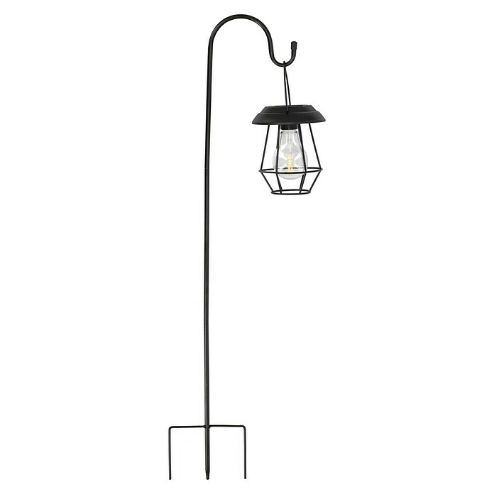 BAUHAUS Solar-Erdspieß Laterne (0,06 W, L x B x H: 12 x 12 x 78 cm, Schwarz, IP44, 7,2 lm) | BAUHAUS