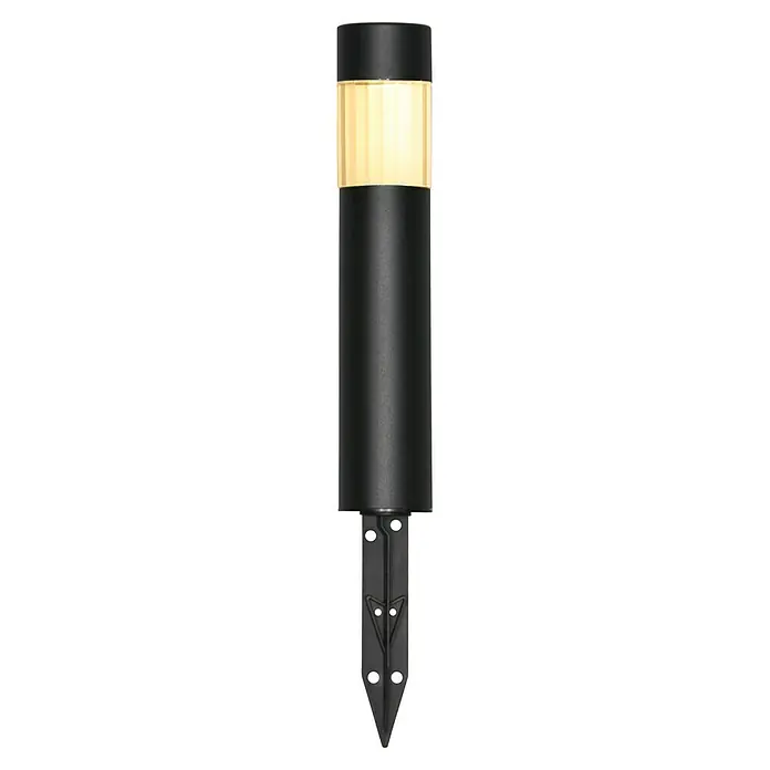 BAUHAUS Solarleuchten-Set Mini - L x B x H: 4,7 mm x 4,7 cm x 33,5 mm, Anthrazit, IP44 - Eine schwarze Gartenleuchte mit goldfarbenem Lichtbereich und Erdspieß für den Außenbereich. Das ideale Produkt zur Dekoration.