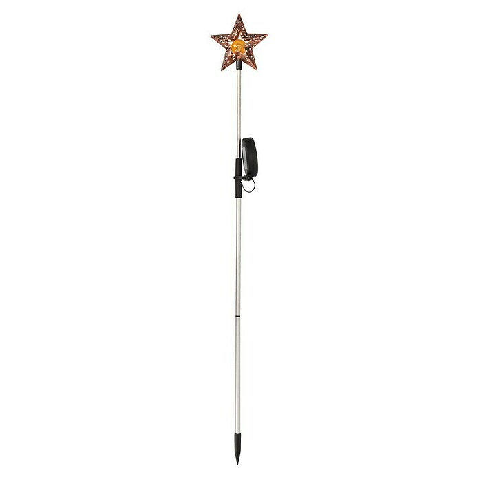 BAUHAUS Solar-Dekoleuchte Stern (0,12 W, L x B x H: 8,5 x 6 x 82 cm, Schwarz, IP44) | BAUHAUS