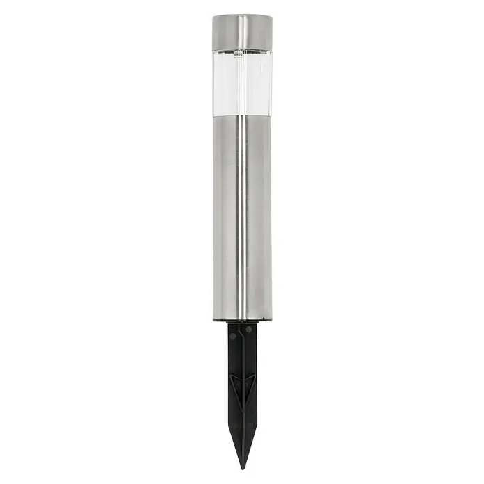 BAUHAUS Solarleuchten-Set Mini - L x B x H: 4,7 mm x 4,7 cm x 33,5 mm, Edelstahl, IP44 - Gartenleuchte mit Edelstahlgehäuse und schwarzem Erdspieß für den Außenbereich. Sorgt für eine stimmungsvolle Beleuchtung im Garten.
