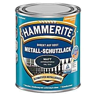 Hammerite Metall-Schutzlack (Anthrazitgrau, 250 ml, Matt, Lösemittelhaltig)