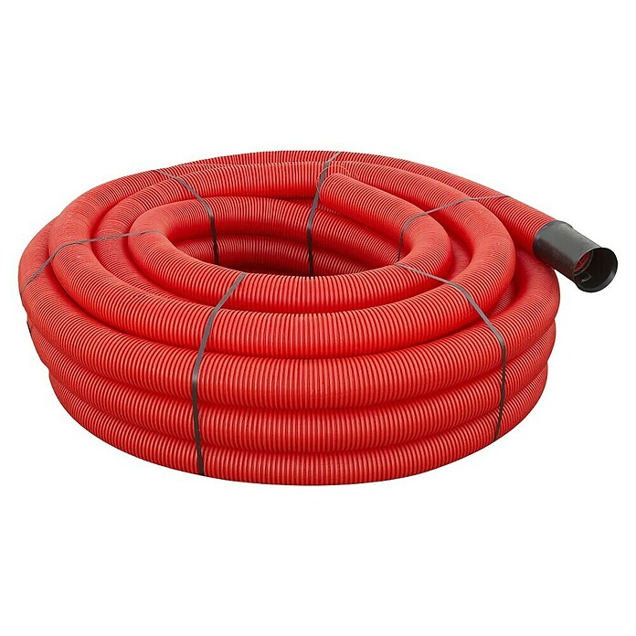 Flexibele buis met trekdraad 40mm Rood (Buislengte: 50 m, 40 mm, Rood) | BAUHAUS