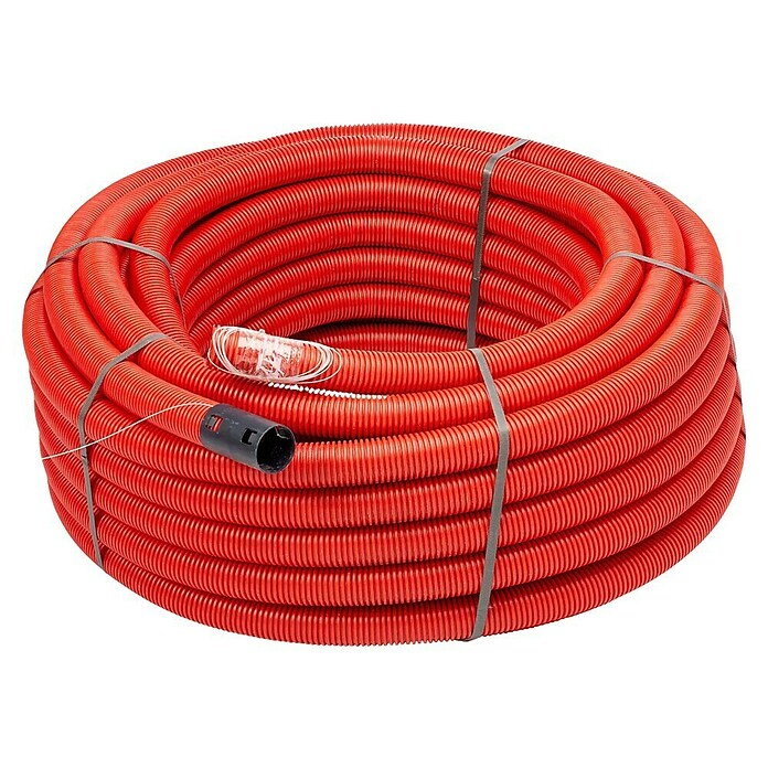 Flexibele buis met trekdraad 50mm Rood (Buislengte: 50 m, 50 mm, Rood) | BAUHAUS