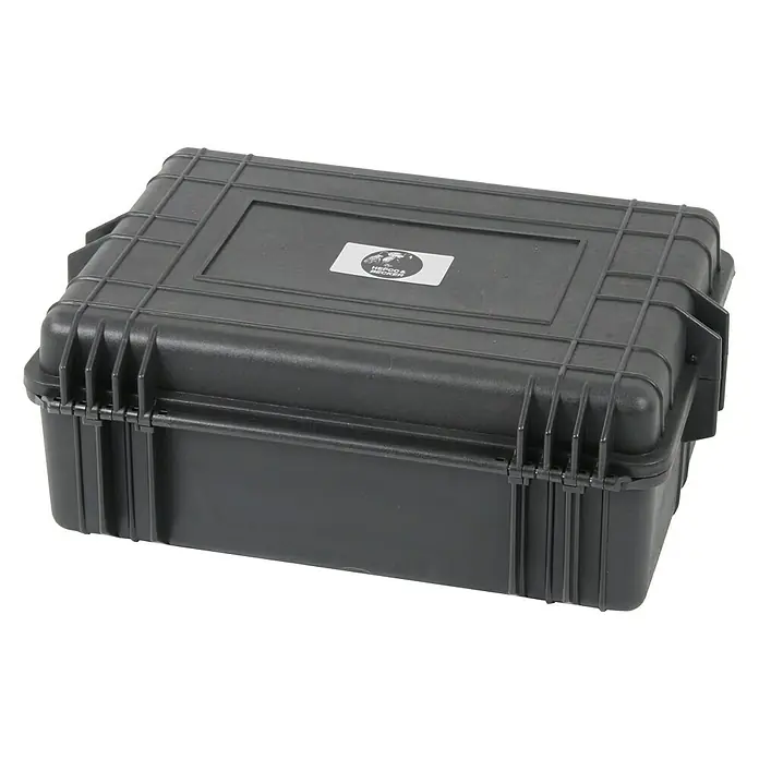 Hepco & Becker Werkzeugkoffer Solid 5625 - L x B x H: 435 x 515 x 225 mm - Abgebildete robuste schwarze Hartschalenbox von Hepco & Becker für sicheren Transport, ideal für Ausrüstung oder Wertgegenstände.
