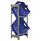 Simonrack Metall-Getränkekistenregal Bottleclick (L x B x H: 30 x 40 x 100 cm, Traglast: 100 kg/Boden, Geeignet für: 2 Kisten)