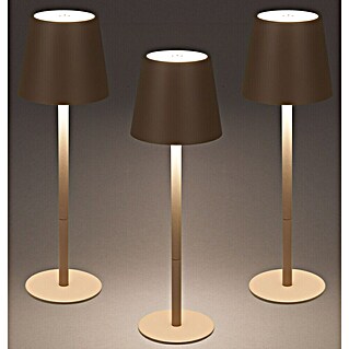 Starlux Akku-Tischleuchte Paola Mini (3 Stk., 1,6 W, L x B x H: 8,6 x 8,6 x 27 cm, Sand, Warmweiß)