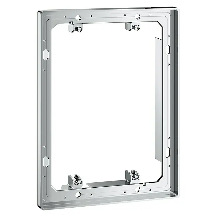 Grohe Montage-Set - 17,6 x 21,7 cm - Befestigungsrahmen für Waschtischarmaturen, glänzend verchromt, für die Montage in Badezimmern und Sanitärbereichen.
