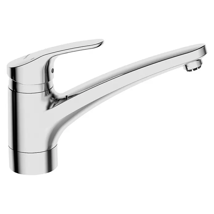 Hansa Mix Spültischarmatur - Niederdruck, Chrom, Glänzend - Glänzender verchromter Einhebel-Wasserhahn für die Küche oder das Badezimmer, perfekt für moderne Einrichtungen.