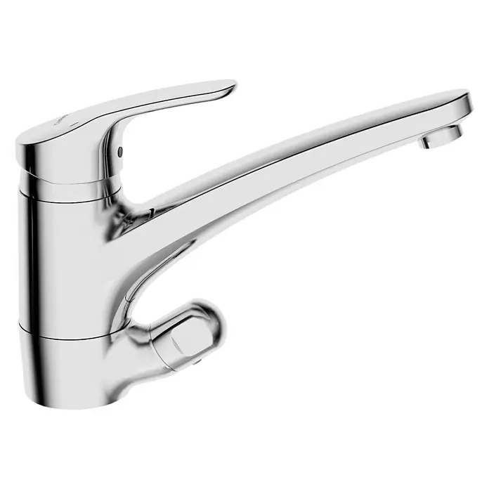 Hansa Mix Spültischarmatur - Chrom, Glänzend, Vorabsperrung - Glänzender Chrom-Wasserhahn mit elegantem Design. Ideal für moderne Badezimmer und Küchen.
