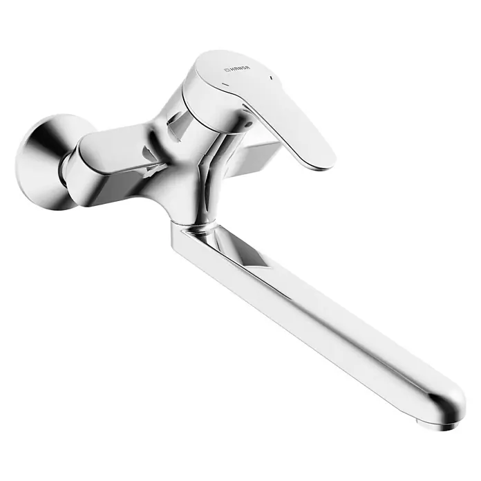 Hansa Mix Spültischarmatur - Ausladung Armatur: 300 mm, Chrom, Glänzend - Elegante Chrom-Wandarmatur von HANSA mit langem Auslauf für Küche oder Bad, modernes Design. Hochwertige Verarbeitung für langanhaltende Nutzung.