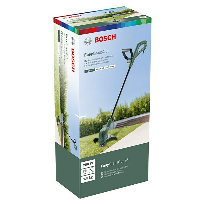 Bosch Recortabordes eléctrico (280 W, Ancho de corte: 26 cm)
