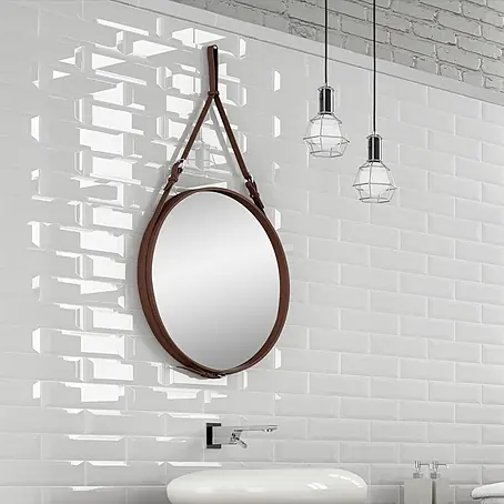Modern Style Wandfliese Manhattan Biselado Blanco