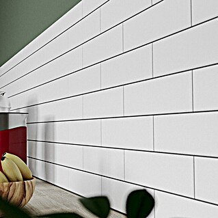 Modern Style Wandfliese Urban Blanco (7,5 x 30 cm, Weiß, Matt)