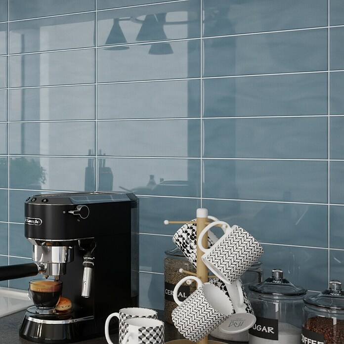 Modern Style Wandfliese Emotion Azul 730 (9,8 x 29,8 cm, Blau, Glänzend) | BAUHAUS