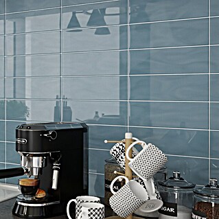 Modern Style Wandfliese Emotion Azul 730 (9,8 x 29,8 cm, Blau, Glänzend)