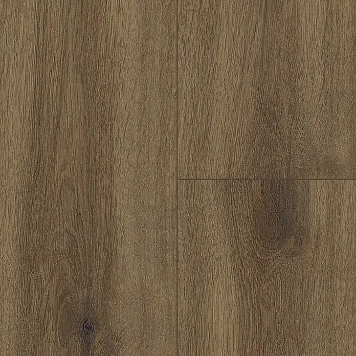 Living by Haro Hydrostar Designboden - Eiche Schokobraun, Landhausdiele, 1.282 x 235 x 6,5 mm - Nahaufnahme von Laminatboden mit warmer Holzstruktur und feinen Maserungen, ideal für moderne Wohnräume.