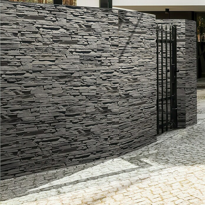 Stegu Verblendstein-Ecke Mesada (26 cm x 12 cm x 24 mm, Graphit, Steinoptik) | BAUHAUS
