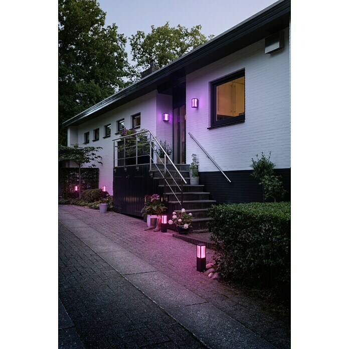 Philips Hue Led-sokkellamp (2 lampen, 8 W, Lichtkleur: Bont, IP44)