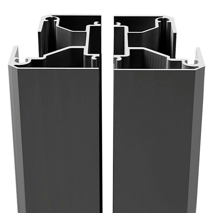 Dioco Smartwall Poste de pared para valla (2 ud., Altura: 100 cm, Específico para: Fijar en muros o paredes, Antracita) | BAUHAUS