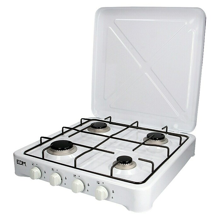 EDM Hornillo de gas (Número de quemadores: 4 ud., 52 x 57 x 7,5 cm, 5,85 kW) | BAUHAUS