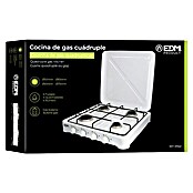 EDM Hornillo de gas (Número de quemadores: 4 ud., 52 x 57 x 7,5 cm, 5,85 kW) | BAUHAUS