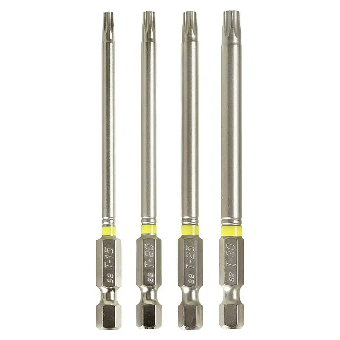 Connex Set de puntas COXT973294 - 4 pzs. - Un juego de puntas de destornillador Torx en varios tamaños, perfecto para reparaciones y proyectos de bricolaje.