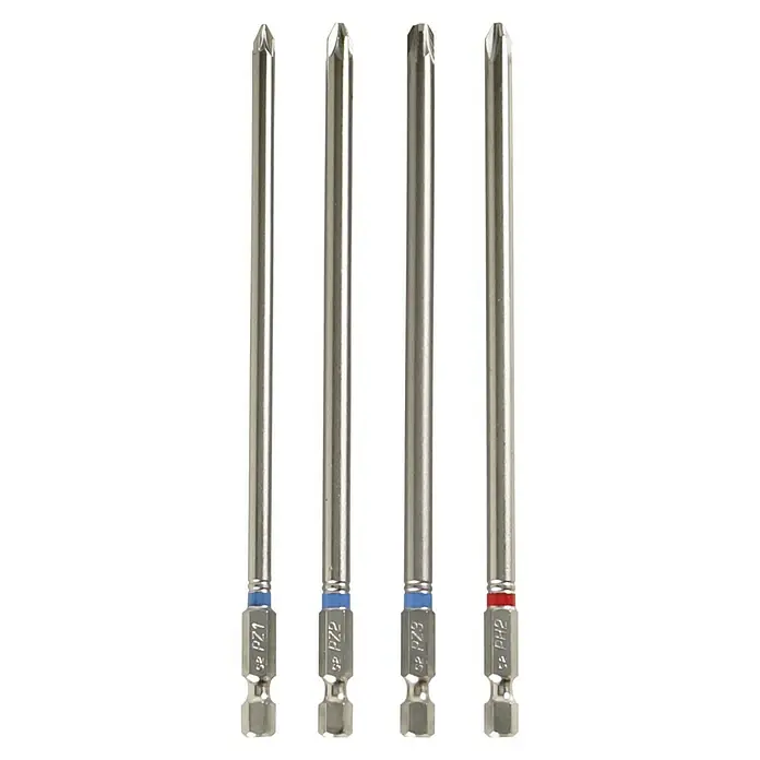 Connex Set de puntas COXT973290 - 4 pzs. - Un juego de cuatro puntas de destornillador Phillips de diferentes tamaños, perfectas para diversas tareas de atornillado. Las puntas son duraderas y precisas.