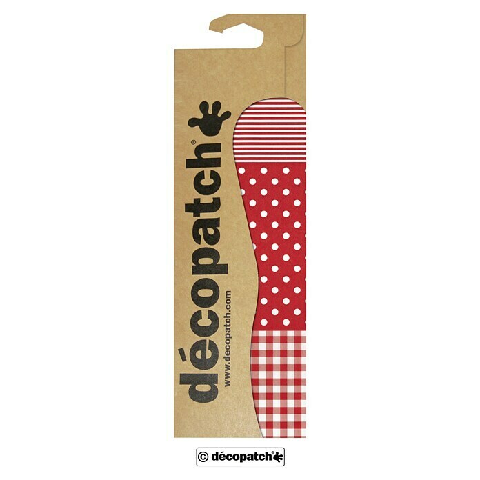 Décopatch Papel decorativo Stripes spots (Rojo, 3 uds., 40 x 30 cm)