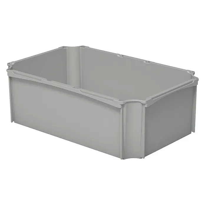 Surplus Systems Boxen-Einsatz 1/4 gekreuzt - Passend für: Surplus Systems Euronormboxen, L x B x H: 22,7 x 17,9 x 8,8 cm, Grau - Graue Kunststoffbox für Lagerung und Organisation. Die robuste Box bietet eine praktische Lösung für verschiedenste Anwendungen.