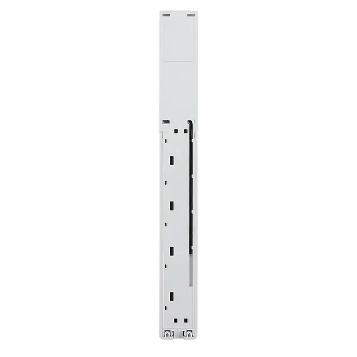 Homematic IP Fenster- & Türsensor HmIP-SWDO-I - Weiß, 19 x 166,5 x 12,5 mm, Batteriebetrieben - Das Bild zeigt einen weißen Gerätekanal, der eine elegante Lösung für die Kabelführung bietet und sich gut in moderne Umgebungen einfügt.