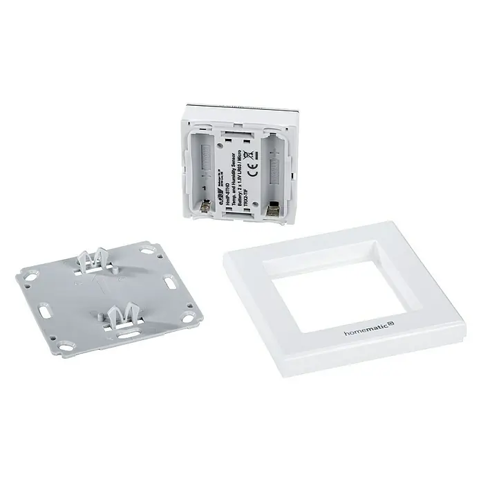 Homematic IP Funk-Temperatursensor HmIP-STHD - Weiß, 25 x 86 x 86 mm, Batteriebetrieben, Display - Das Homematic IP Wandthermostat mit Feuchtigkeitssensor zur intelligenten Steuerung des Raumklimas.