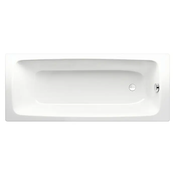 Kaldewei Badewanne Cayono - 170 x 75 cm, Stahl-Email, Alpinweiß - Ein elegantes, rechteckiges Badewannen-Design in strahlendem Weiß, perfekt für ein modernes Badezimmer.