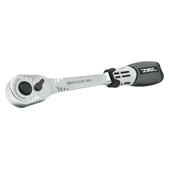 Matador Umschaltknarre Z90 - Antriebsgröße: ½″, Länge: 275 mm - Abbildung einer Matador 4061 Ratsche Z90, ein robustes Werkzeug für den professionellen Einsatz. Ideal für präzise und effiziente Schraubarbeiten.