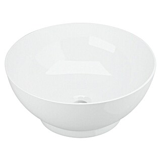Camargue Lavabo redondo Zonda 2.0 (Diámetro: 43 cm, Sin esmalte especial, Orificios para grifo: Sin, Sin desbordamiento, Blanco)