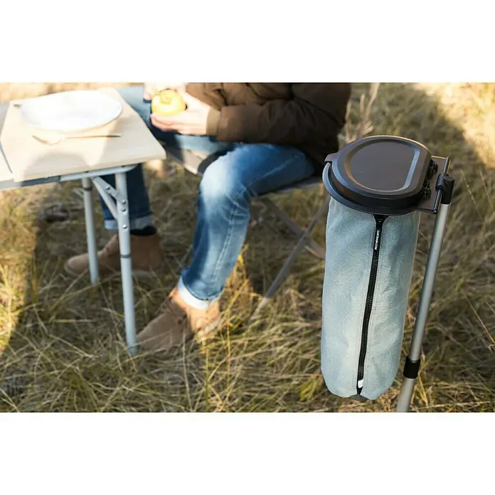 Yachticon Flextrash Erdspieß - Passend für: Yachticon Mülleimer Flextrash, Höhenverstellung: 75 cm - 90 cm - Tragbarer Campingtischmülleimer für den Außenbereich. Der leichte Mülleimer mit Reißverschluss ist ideal für Campingausflüge und Picknicks.