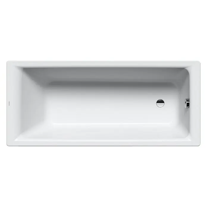 Kaldewei Badewanne Puro 652 - 170 x 75 cm, Stahl-Email, Alpinweiß - Rechteckige Badewanne in Weiß, perfekte Ergänzung für jedes moderne Badezimmerdesign. Mit Ablauf und Überlaufgarnitur.