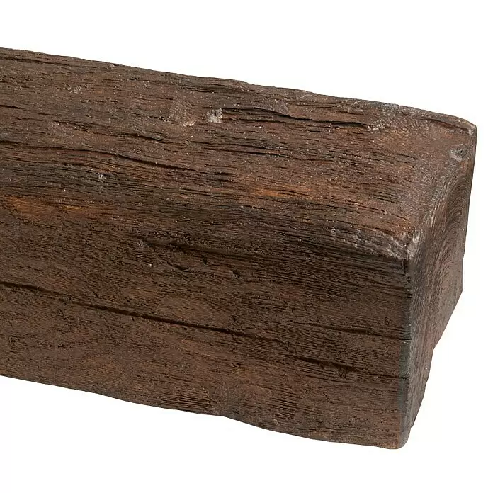 Dekobalken - Dunkelbraun, 200 x 13 x 11,5 cm, Polyurethan - Vorderansicht