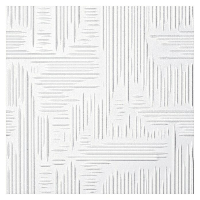 Deckenplatte (50 x 50 cm, Weiß, 2 m², Polystyrol)