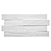 Wandverkleidung Wood (Weiß, Holzoptik, 50 cm x 20 cm x 20 mm)