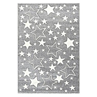 Kayoom Kinderteppich Sterne (Silber, 170 x 120 cm, 100 % Polypropylen)