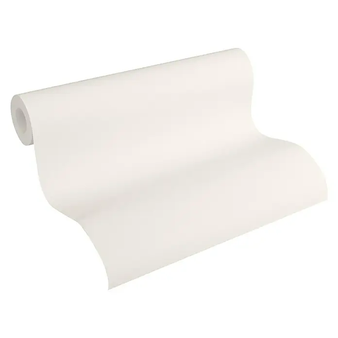 A.S. Création Vliestapete Glatte Wand Meistervlies 5 - Creme, Uni, 10,05 x 0,53 m - Eine Rolle glatte, weiße Tapete, ideal für die individuelle Gestaltung von Wänden und kreative Projekte. Schlicht und vielseitig!