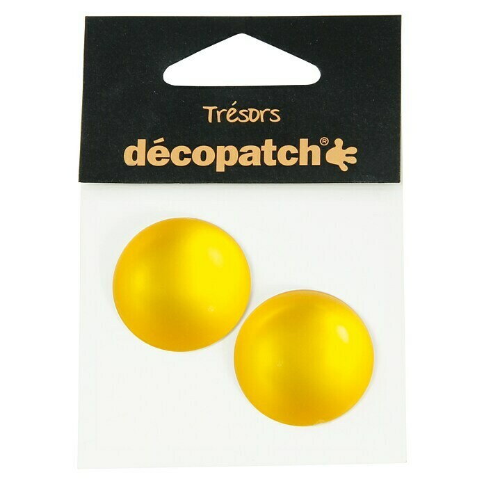 Décopatch Pieza decorativa Trésors Cercles amarillo (2 uds., 3 x 2 cm)