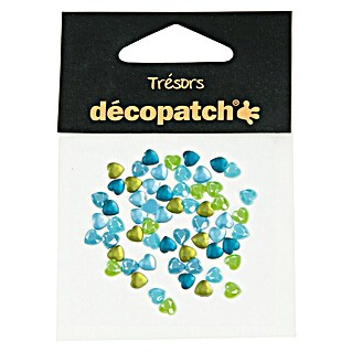 Décopatch Elemento decorativo Trésors Corazones (Azul/Verde, Plástico, 60 pzs.)